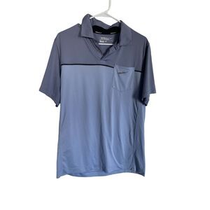 Nike Mens Blue Golf Tour Performance Dri-Fit Short Sleeve Polo Shirt Size Medium